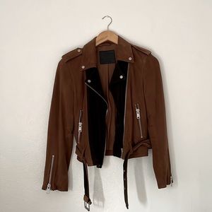 All saints hyland biker leather jacket